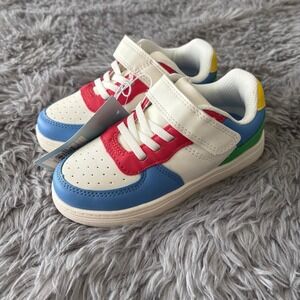 Cat & Jack Color Block Velcro Sneakers Blue Red Green Yellow Toddler 10c NEW
